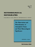 Cover: The Observations and Photochemistry of Atmospheric Ozone and their Meteorological Significance - American Meteorological Society