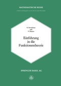 Cover: Einf&uuml;hrung in die Funktionentheorie - Birkh&auml;user