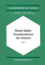 Cover: Grundstrukturen der Analysis II - Birkhäuser