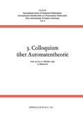 Cover: 3. Colloquium &uuml;ber Automatentheorie - Birkh&auml;user