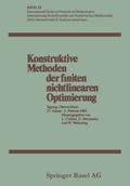 Cover: Konstruktive Methoden der finiten nichtlinearen Optimierung - Birkh&auml;user