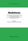 Cover: Metallothionein - Birkh&auml;user