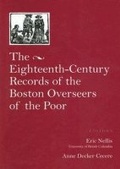 Cover: The Records of the Boston Overseers of the Poor, 1735-95 - University of Virginia Press