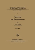 Cover: Spannung und Spannungstensor - Birkh&auml;user