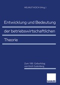 Cover: Entwicklung und Bedeutung der betriebswirtschaftlichen Theorie - Springer Gabler