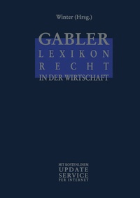 Abbildung von: Gabler Lexikon Recht in der Wirtschaft - Springer Gabler