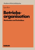 Cover: Betriebsorganisation - Springer Gabler