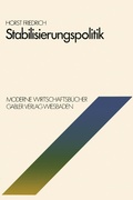 Cover: Stabilisierungspolitik - Springer Gabler