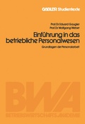 Cover: Einf&uuml;hrung in das betriebliche Personalwesen - Springer Gabler