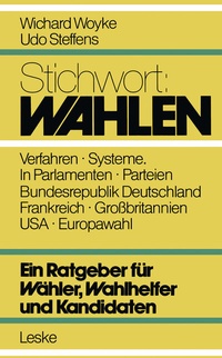 Abbildung von: Stichwort: Wahlen - VS Verlag für Sozialwissenschaften