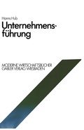 Cover: Unternehmensf&uuml;hrung - Springer Gabler