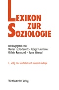 Cover: Lexikon zur Soziologie - VS Verlag f&uuml;r Sozialwissenschaften