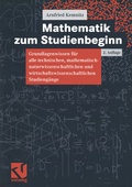 Cover: Mathematik zum Studienbeginn - Vieweg+Teubner Verlag