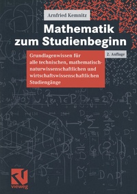 Abbildung von: Mathematik zum Studienbeginn - Vieweg+Teubner Verlag