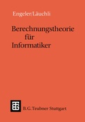 Cover: Berechnungstheorie f&uuml;r Informatiker - Vieweg+Teubner Verlag