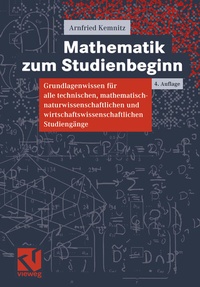 Abbildung von: Mathematik zum Studienbeginn - Vieweg+Teubner Verlag