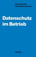 Cover: Datenschutz im Betrieb - Vieweg+Teubner Verlag