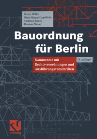 Abbildung von: Bauordnung für Berlin - Vieweg+Teubner Verlag