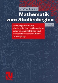 Abbildung von: Mathematik zum Studienbeginn - Vieweg+Teubner Verlag