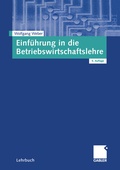 Cover: Einf&uuml;hrung in die Betriebswirtschaftslehre - Springer Gabler