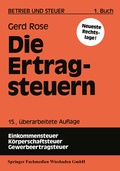 Cover: Die Ertragsteuern - Springer Gabler