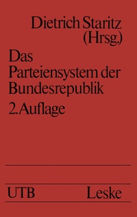 Enlarge image Cover: Das Parteiensystem der Bundesrepublik - VS Verlag für Sozialwissenschaften