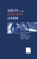 Cover: Gabler Wirtschaftslexikon / Taschenbuchausgabe - Springer Gabler
