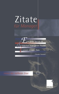Enlarge image Cover: Zitate für Manager - Springer Gabler