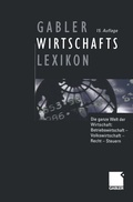 Cover: Gabler Wirtschaftslexikon - Springer Gabler