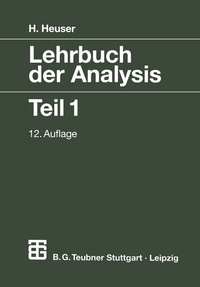 Enlarge image Cover: Lehrbuch der Analysis - Vieweg+Teubner Verlag