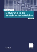 Cover: Einf&uuml;hrung in die Betriebswirtschaftslehre - Springer Gabler