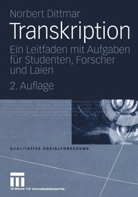 Enlarge image Cover: Transkription - VS Verlag für Sozialwissenschaften