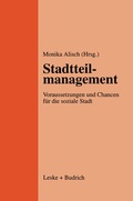Cover: Stadtteilmanagement - VS Verlag f&uuml;r Sozialwissenschaften