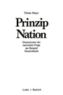 Cover: Prinzip Nation - VS Verlag f&uuml;r Sozialwissenschaften