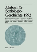 Cover: Jahrbuch f&uuml;r Soziologiegeschichte 1992 - VS Verlag f&uuml;r Sozialwissenschaften