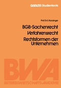 Cover: BGB-Sachenrecht, Verfahrensrecht, Rechtsformen der Unternehmen - Springer Gabler