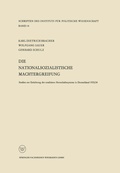Cover: Die nationalsozialistische Machtergreifung - VS Verlag f&uuml;r Sozialwissenschaften