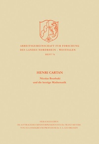 Abbildung von: Nicolas Bourbaki und die heutige Mathematik - VS Verlag für Sozialwissenschaften