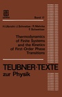 Cover: Thermodynamics of Finite Systems and the Kinetics of First-Order Phase Transitions - Vieweg+Teubner Verlag