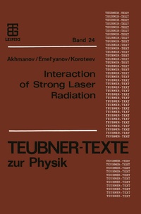 Enlarge image Cover: Interaction of Strong Laser Radiation with Solids and Nonlinear Optical Diagnostics of Surfaces - Vieweg+Teubner Verlag