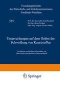 Cover: Untersuchungen auf dem Gebiet der Schwei&szlig;ung von Kunststoffen - VS Verlag f&uuml;r Sozialwissenschaften