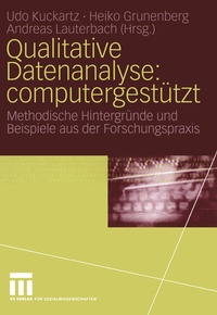Enlarge image Cover: Qualitative Datenanalyse: computergestützt - VS Verlag für Sozialwissenschaften