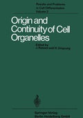 Cover: Origin and Continuity of Cell Organelles - Springer