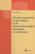 Cover: Diverses questions de mecanique et de thermodynamique classiques et relativistes - Springer