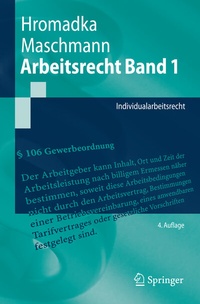Abbildung von: Arbeitsrecht Band 1 - Springer