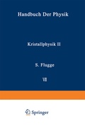 Cover: Kristallphysik II / Crystal Physics II - Springer