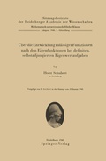 Cover: &Uuml;ber die Entwicklung zul&auml;ssiger Funktionen nach den Eigenfunktionen bei definiten, selbstadjungierten Eigenwertaufgaben - Springer