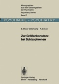 Cover: Zur Gr&ouml;&szlig;enkonstanz bei Schizophrenen - Springer