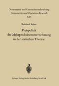 Cover: Preispolitik der Mehrproduktenunternehmung in der statischen Theorie - Springer