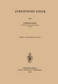 Cover: Juristische Logik - Springer